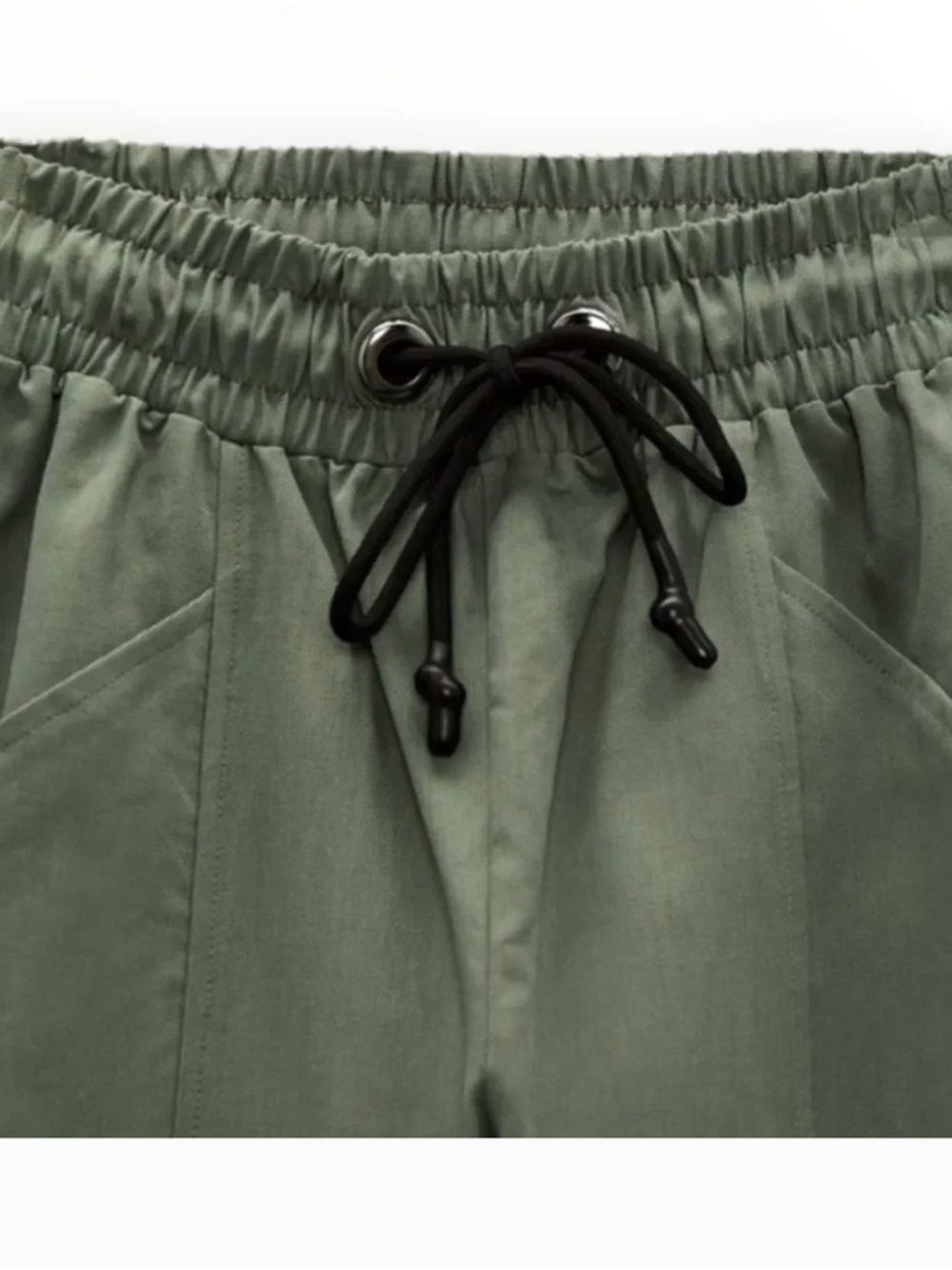 Zara Women’s‎ Jogger Pants In Light Khaki Green Size XL NWOT - Picture 5 of 16